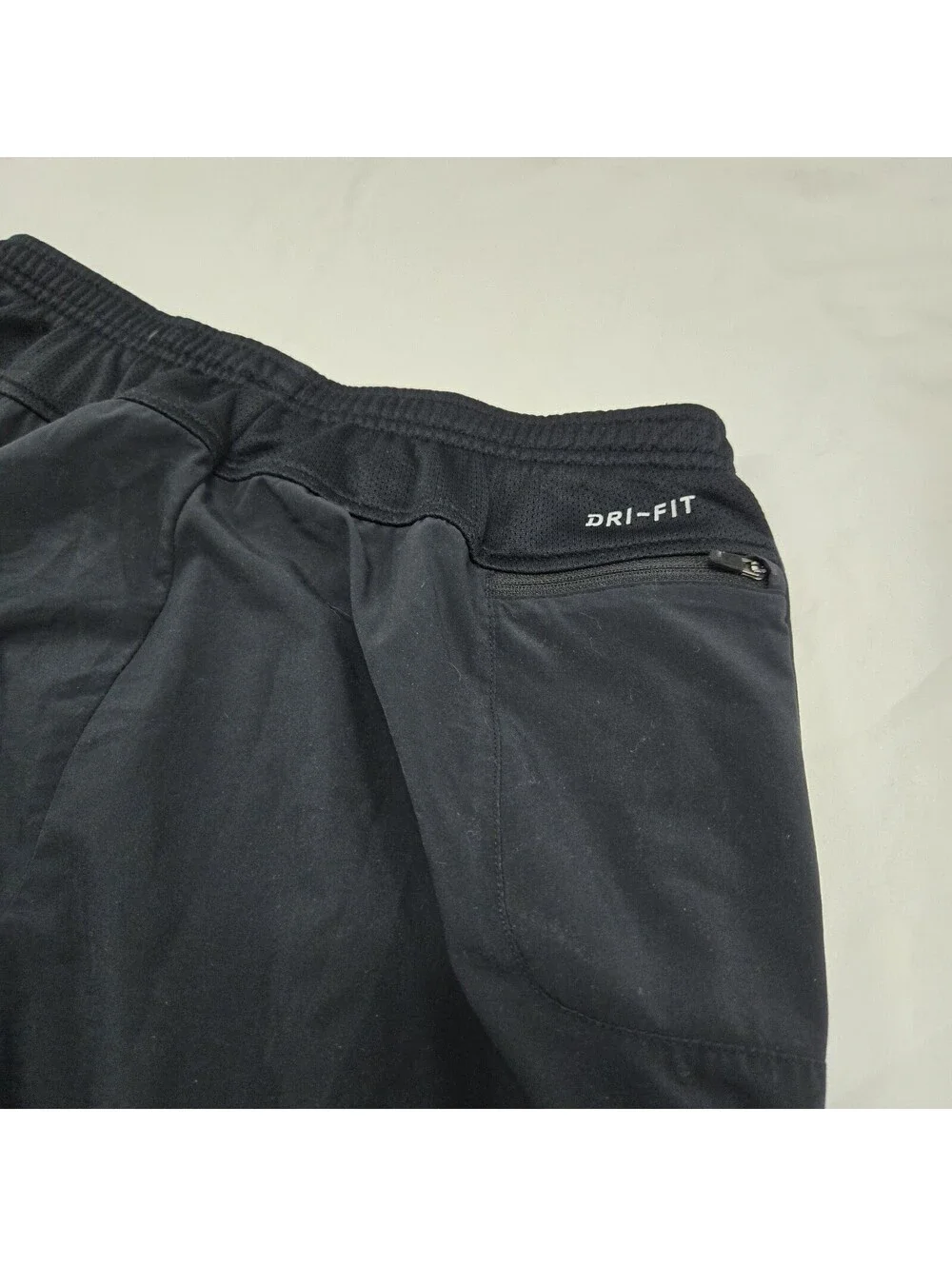 Men's MEDIUM Nike Flex Dry-Fit Black Jogger Pants Zip Pockets Reflective 885280